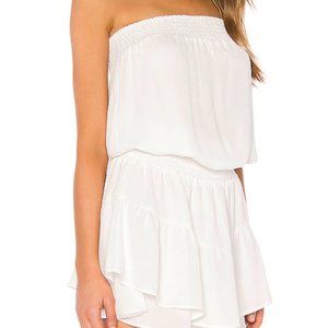 White Strapless Sundress for Resort Wear